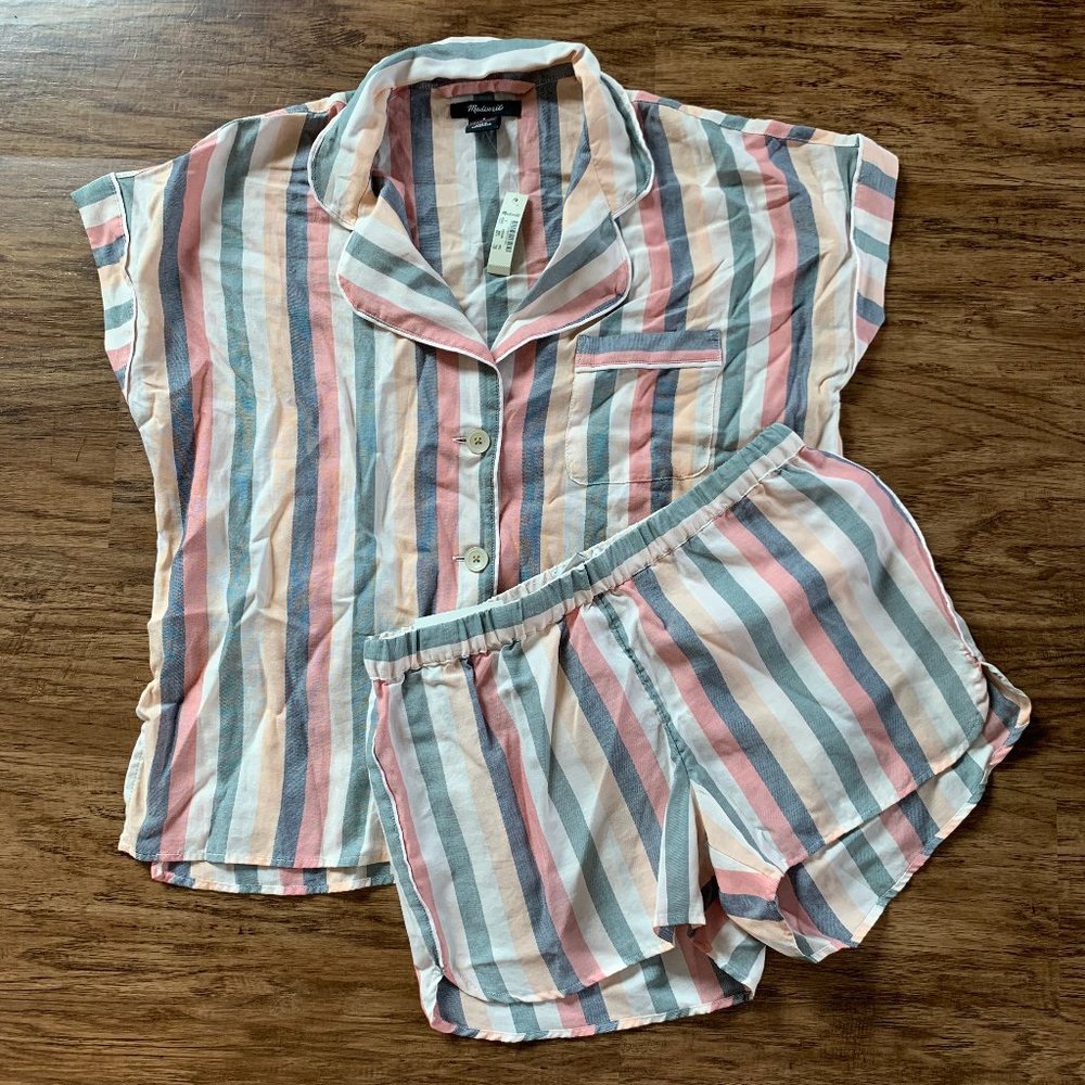 NWT - Madewell Pajama Set - Size S Top + XS Shorts